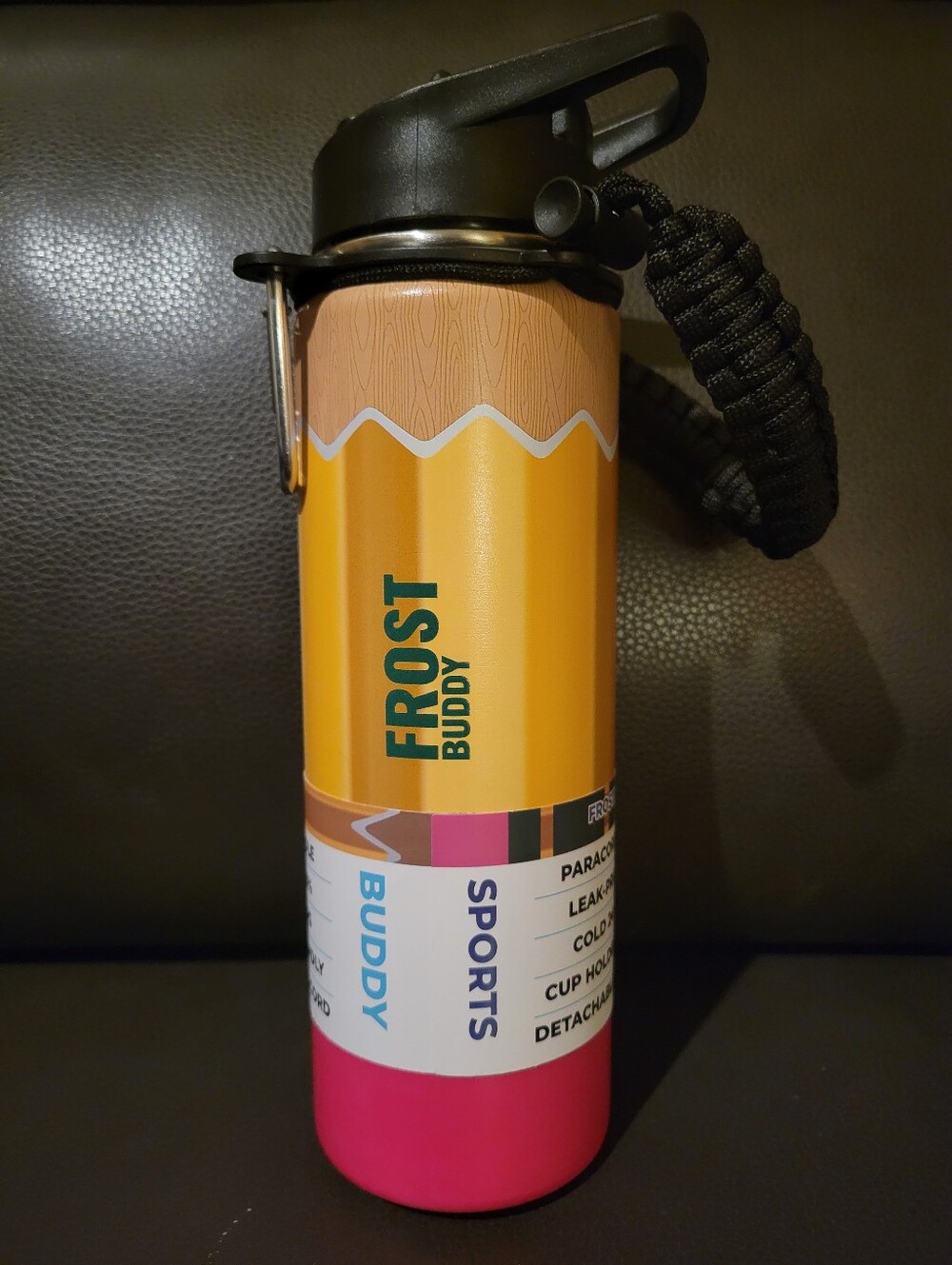 Frost Buddy Pink Pencil Water Bottle Sports Buddy